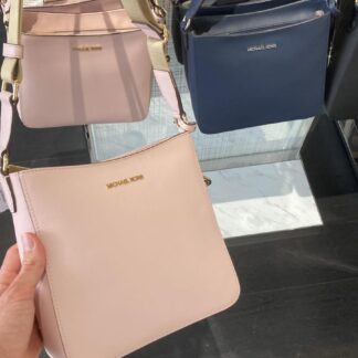 MICHAEL KORS BANDOLERA JET SET TRAVEL ROSE