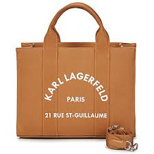 KARL LAGERFELD BOLSO SQUARE MEDIUM TOTE WHISKY